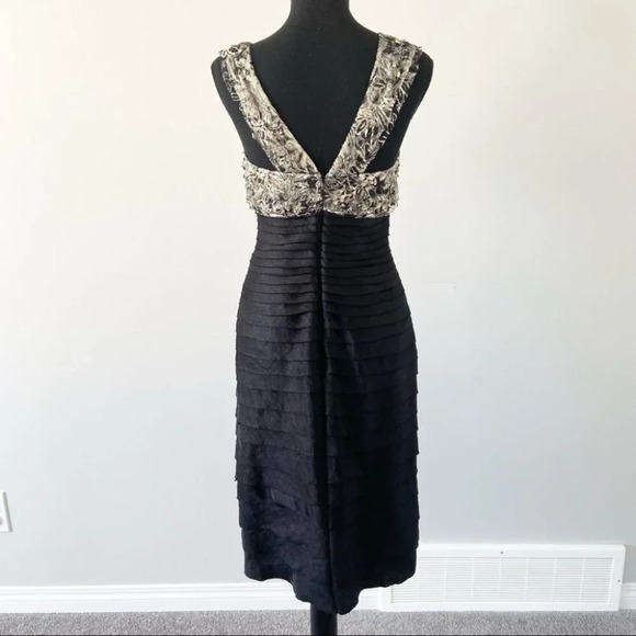 JS Collections Black Shutter Cocktail Lace Dress - Picture 4 of 16